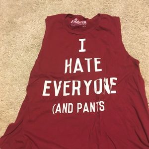 Black Matter: I hate everyone (and pants) tank top